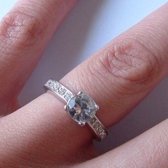 Engagement Ring on Woman's Hand